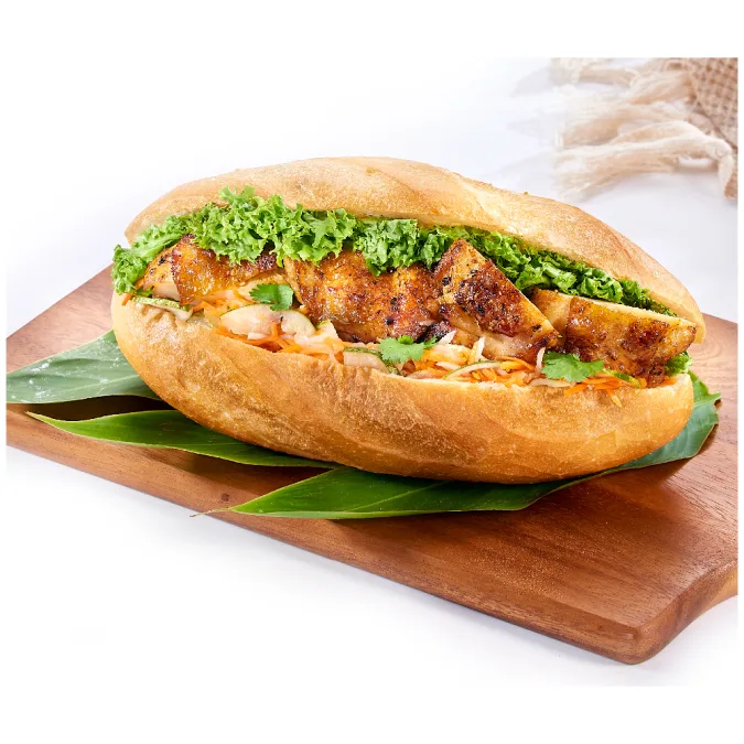 Vietnamese Baguette with Grilled  Lemongrass Chicken | Bánh Mì