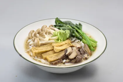 Tofu Mushroom Noodle Soup